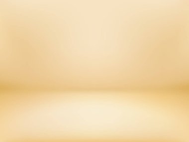 Bej renkli stüdyo ışıkları. Açık bej renkli 3D stüdyo arka planı. Sıcak yumuşak ışık.