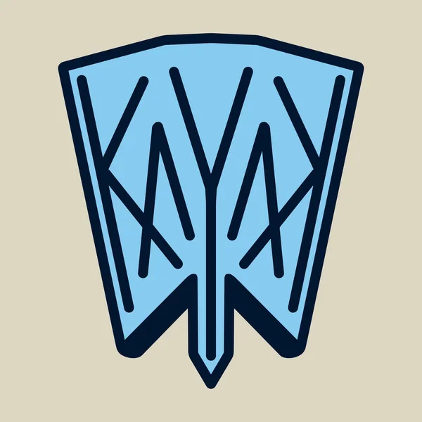 Kano Logosu Tasarım Şablonu. Sallı su küreği çizgisi sanat tasarımı kavramı.