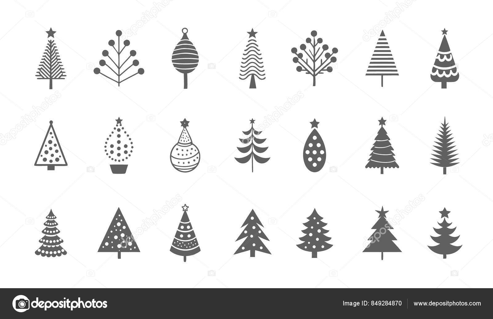 Immagini vettoriali stock di Sagome di conifere | DepositPhotos, image size:1600x1035