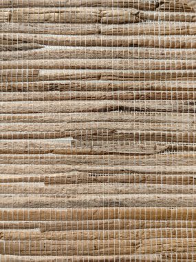 Kahverengi el sanatları geleneksel Tayland tarzı doku hasır yüzey dokuması.