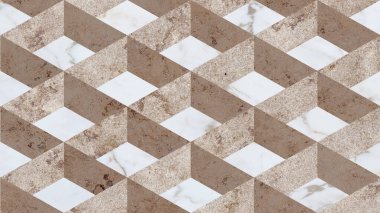 Geometrik mozaik çizim şekilleriyle soyut arkaplan. Mozaik dekoratif desen tasarımı