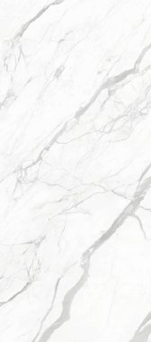 Akan gri damarlar ve derinlik ve hareket yaratan ince altın aksanlarla karakterize edilmiş lüks beyaz mermer bir yüzey. Doku, sofistike ve üst düzey zarafeti, kaliteli iç mekanlar için ideali, beyan duvarları, tezgah üstleri, zemin