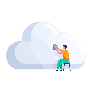 Gelişmiş performans için bulut ağını temizleyen veri uzmanı