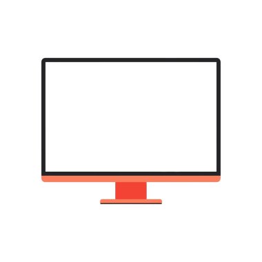 Yaratıcı projeler için boş ekranlı modern bilgisayar görüntüsü