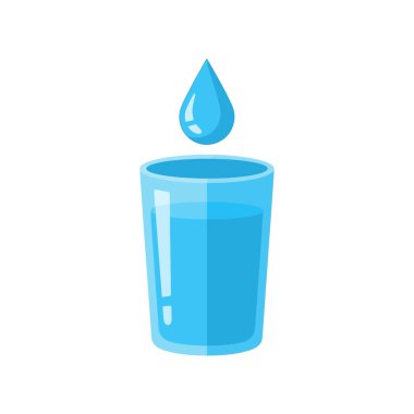 Serinletici su damlası, saf sıvı bardağa düşer.