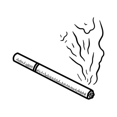 El çizimi sanat karalaması sigara izmariti çizimi