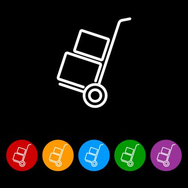 Web satırı simgesi. Arabası seti