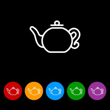 basit çaydanlık simgesi