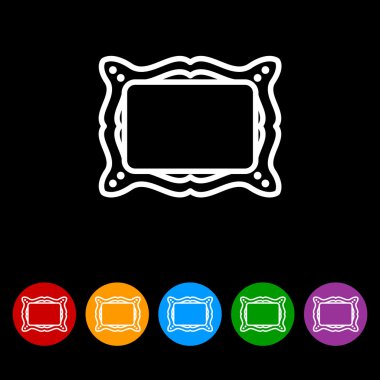 Web satırı simgesi. Resim çerçevesi.