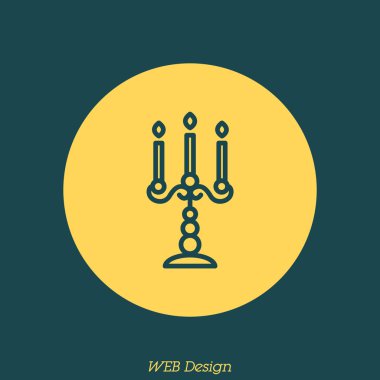 basit şamdan simgesi