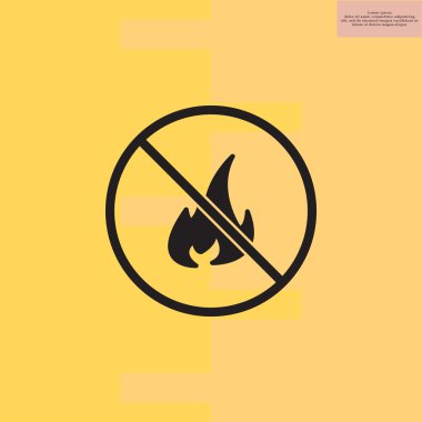 yok yangın işareti simgesi