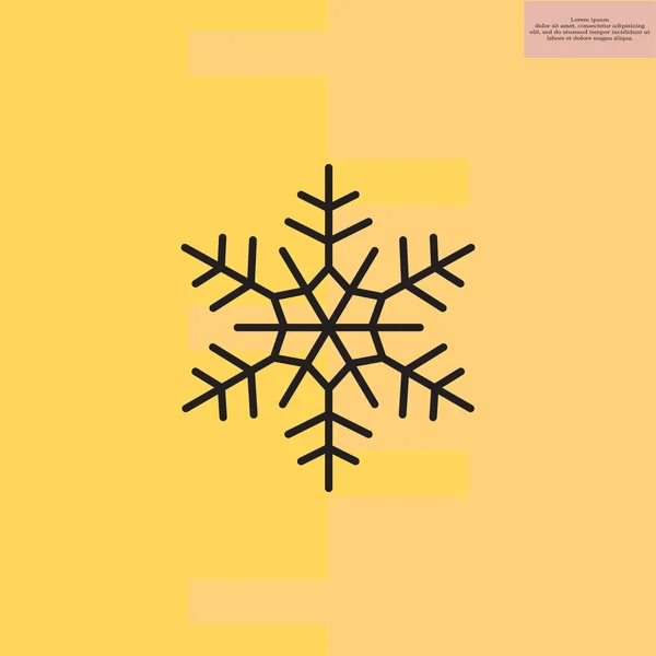 Simple icono de copo de nieve — Vector de stock