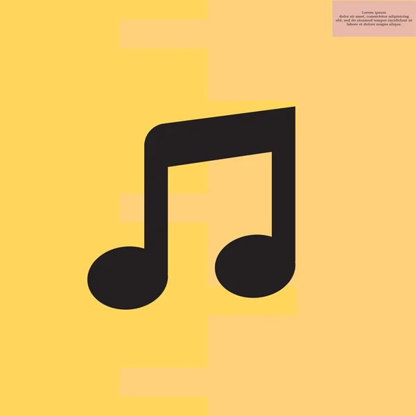 Icono de nota musical — Vector de stock