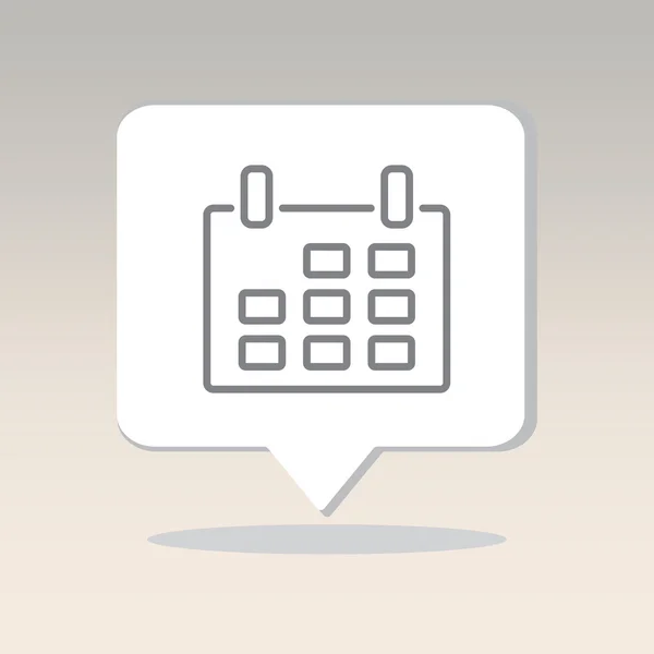 Icono de calendario simple — Vector de stock