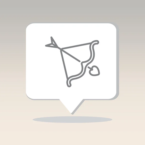 Icono de línea web. Flecha de Cupido . — Vector de stock