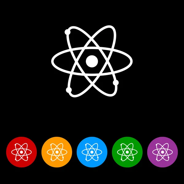 Moleculaire Atom-pictogram — Stockvector