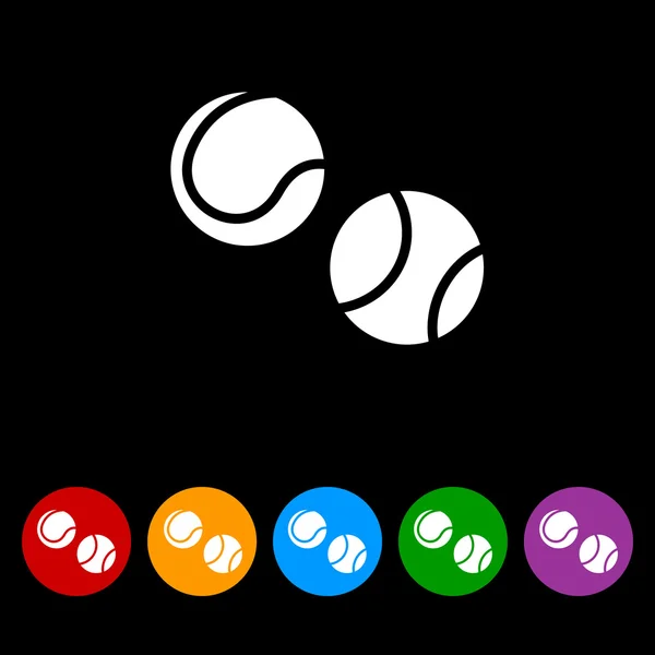 Icono de pelotas de tenis — Vector de stock