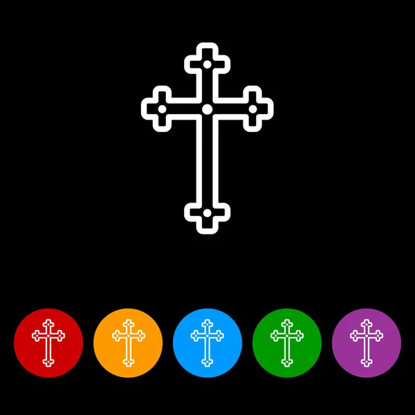 宗教的十字图标 — 图库矢量图片