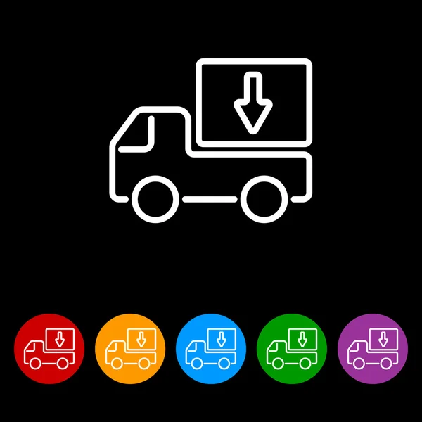 Bestelvrachtwagen pictogram — Stockvector