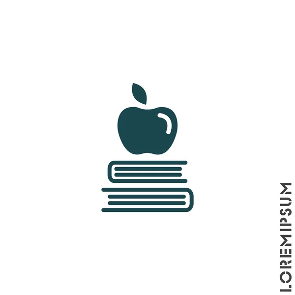 Apple на дві книги — стоковий вектор