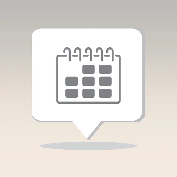 Icono de calendario simple — Vector de stock