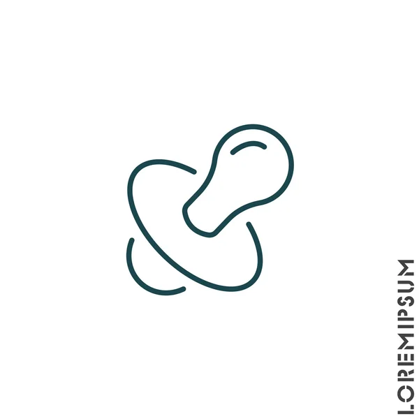 Web line icon. Nipple — Stock Vector
