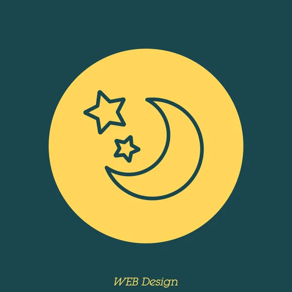 Moon and Stars icon — Stock Vector