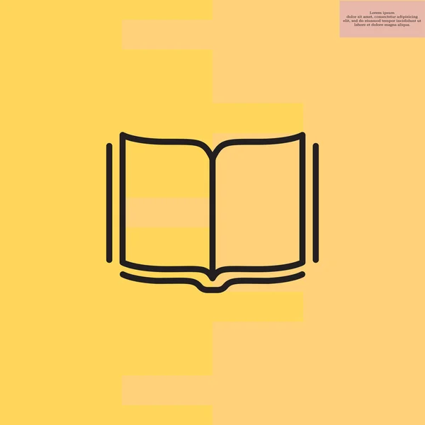 Open boekenlijn icoon — Stockvector