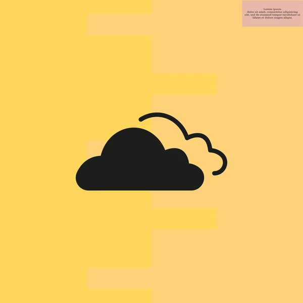 Jednoduché ikony mraky — Stockový vektor