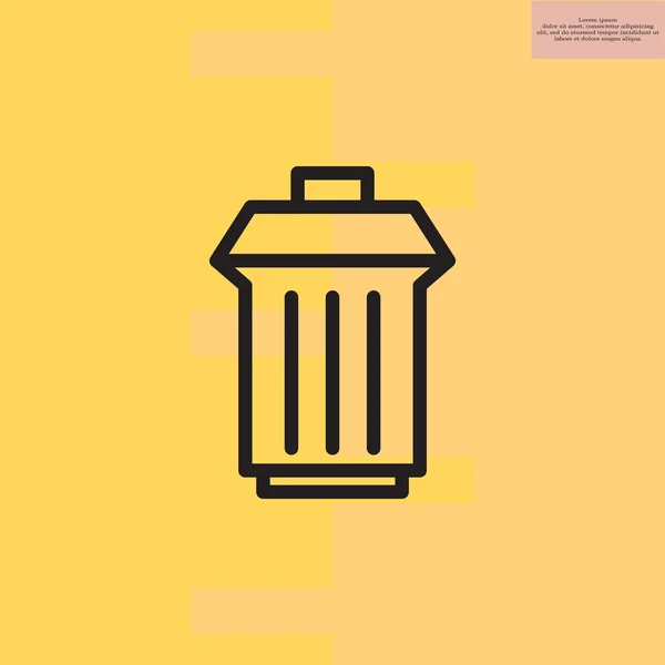 Trashcan web icon — Stock Vector