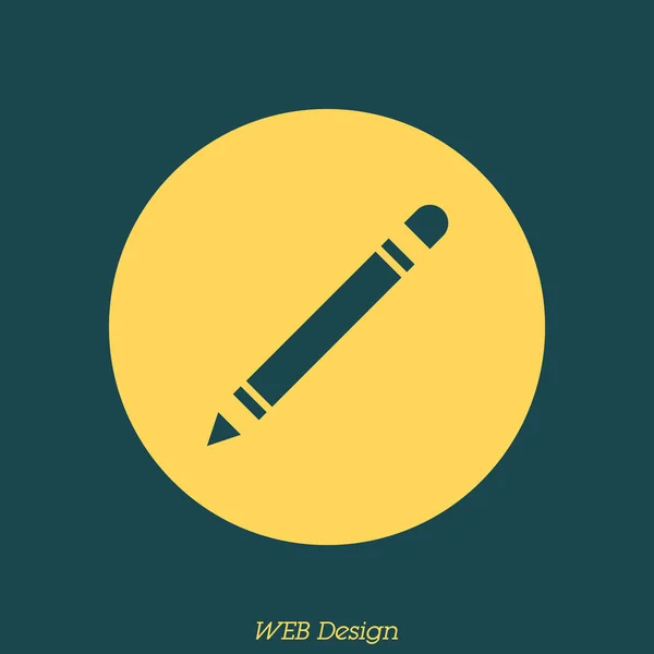 Icône crayon simple — Image vectorielle