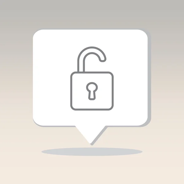 Simple ouvert icône cadenas — Image vectorielle