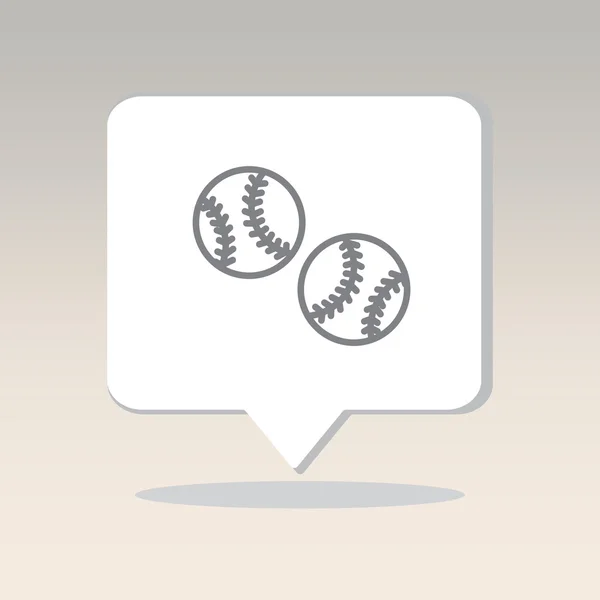 Бейсбол кулі значок — стоковий вектор