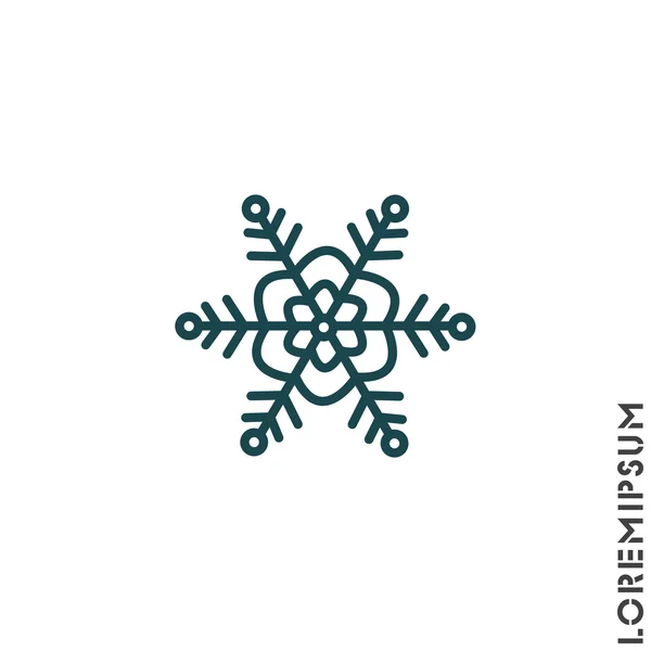 シンプルな雪の結晶のアイコン — ストックベクタ