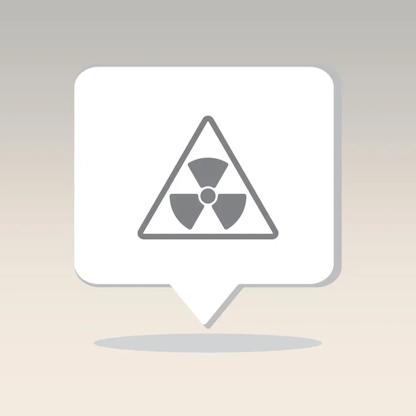 Ícone de perigo de radiação — Vetor de Stock