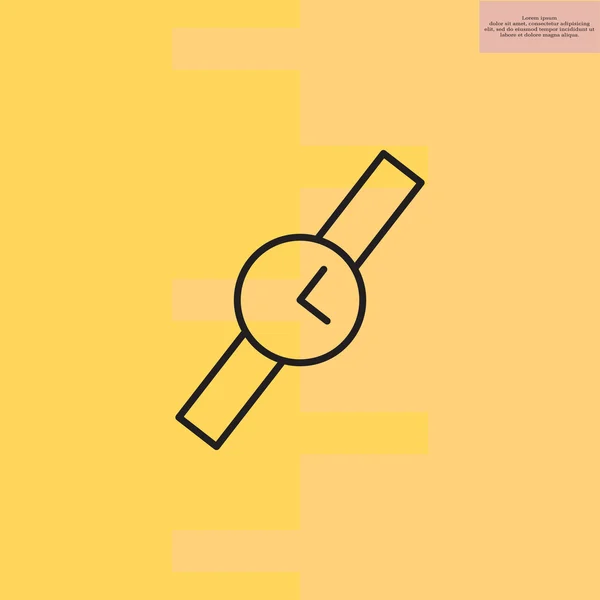 Simple icono del reloj de pulsera — Vector de stock