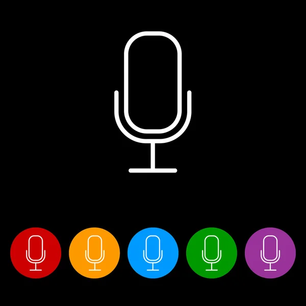 Icono de micrófono simple — Vector de stock