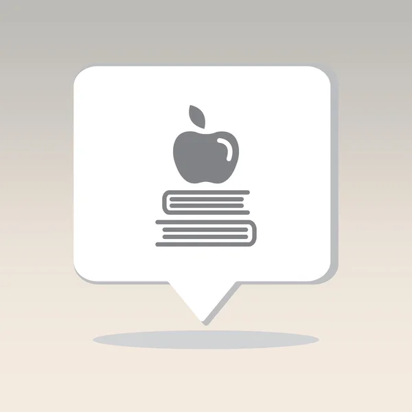 Apple på två böcker — Stock vektor