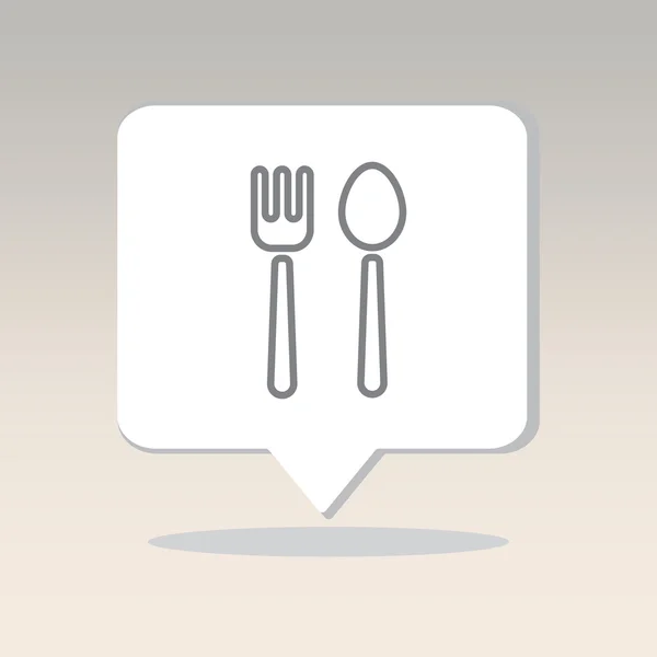 Fork and spoon icon — Stock Vector