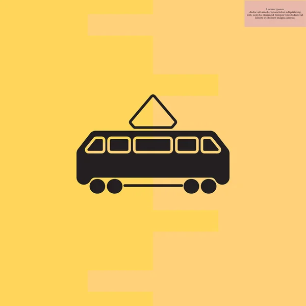 Şehir tramvay simgesi — Stok Vektör