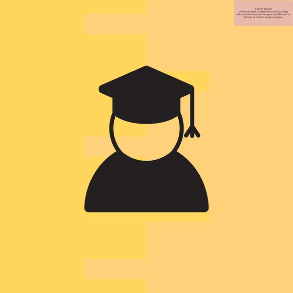 Icono de la tapa de graduación simple — Archivo Imágenes Vectoriales