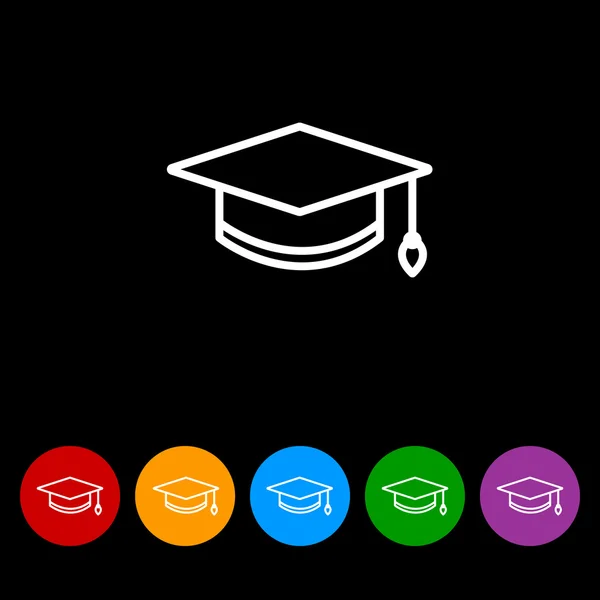 Student cap ikona — Wektor stockowy