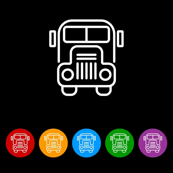 Icono del autobús escolar — Archivo Imágenes Vectoriales