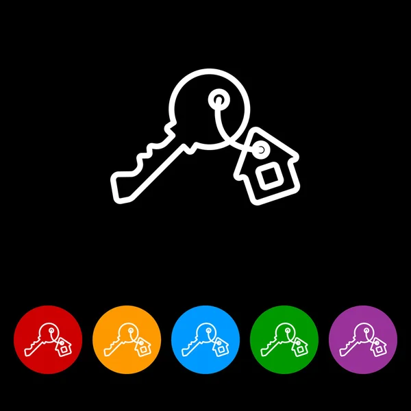 Eenvoudige sleutel-pictogram — Stockvector