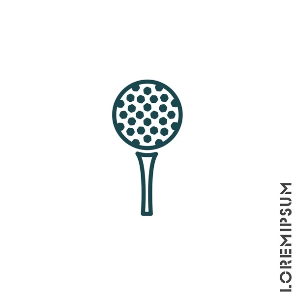 Pelota de golf en T — Vector de stock