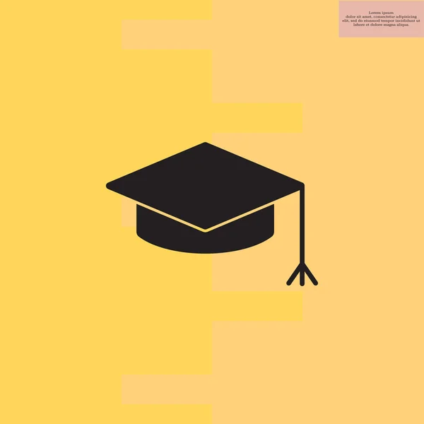 Avläggande av examen hatt mössa ikonen — Stock vektor