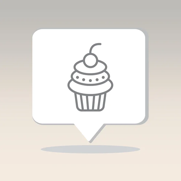 Icono de pastel de cumpleaños — Archivo Imágenes Vectoriales