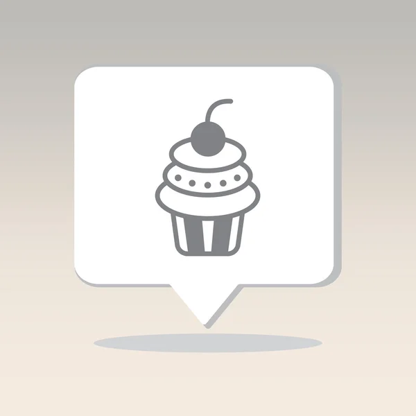 Születésnapi torta ikon — Stock Vector