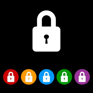 basit kapalı asma kilit simgesi