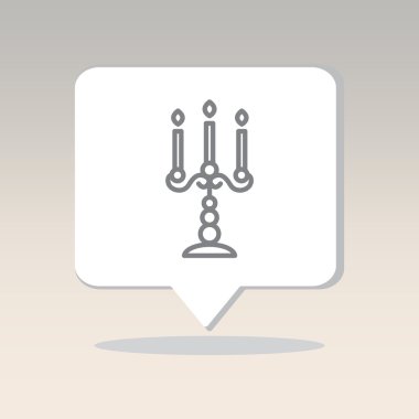 basit şamdan simgesi